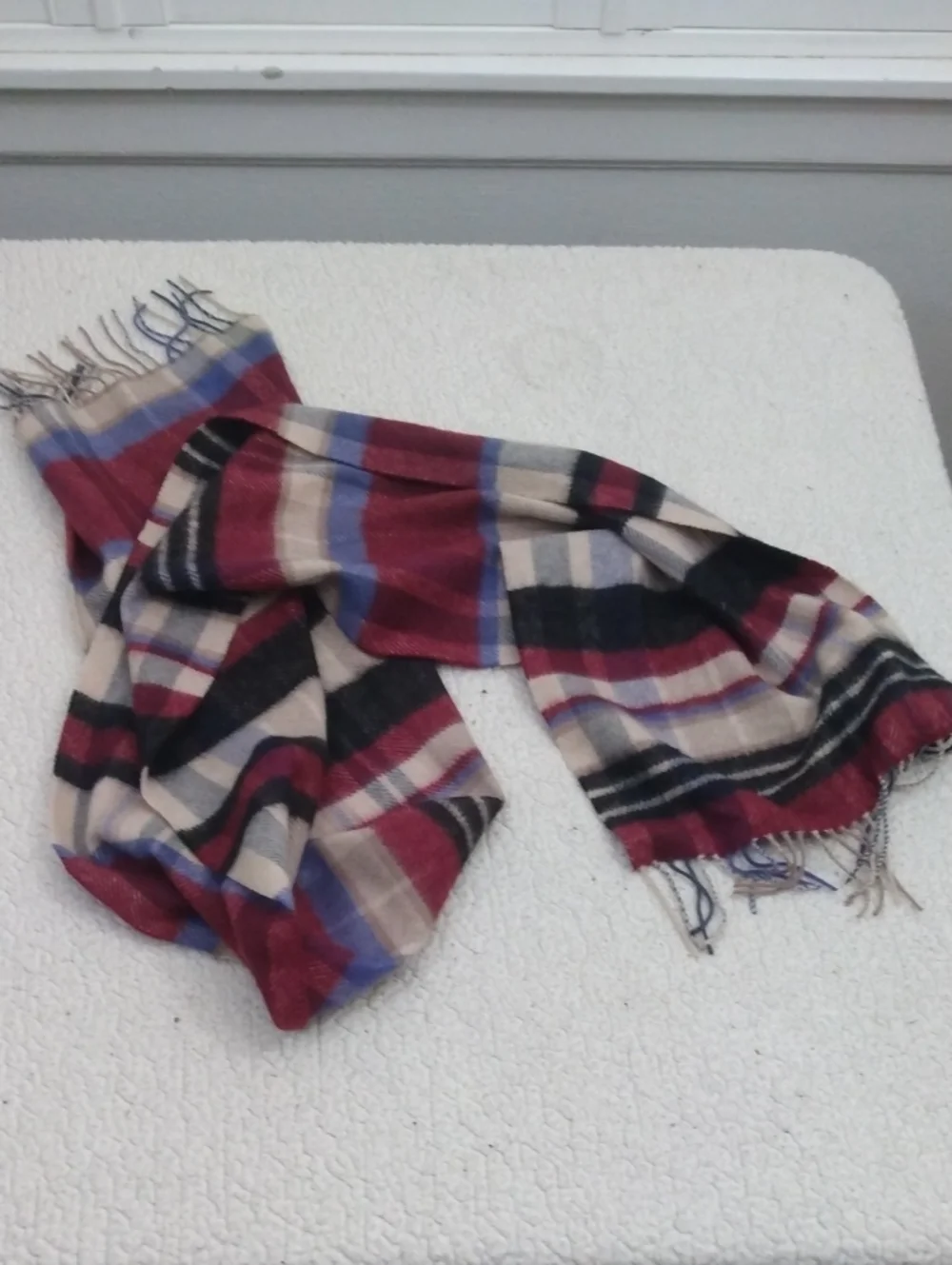 NWOT Nordstrom Classic Plaid Cashmere/Wool Men's Scarf